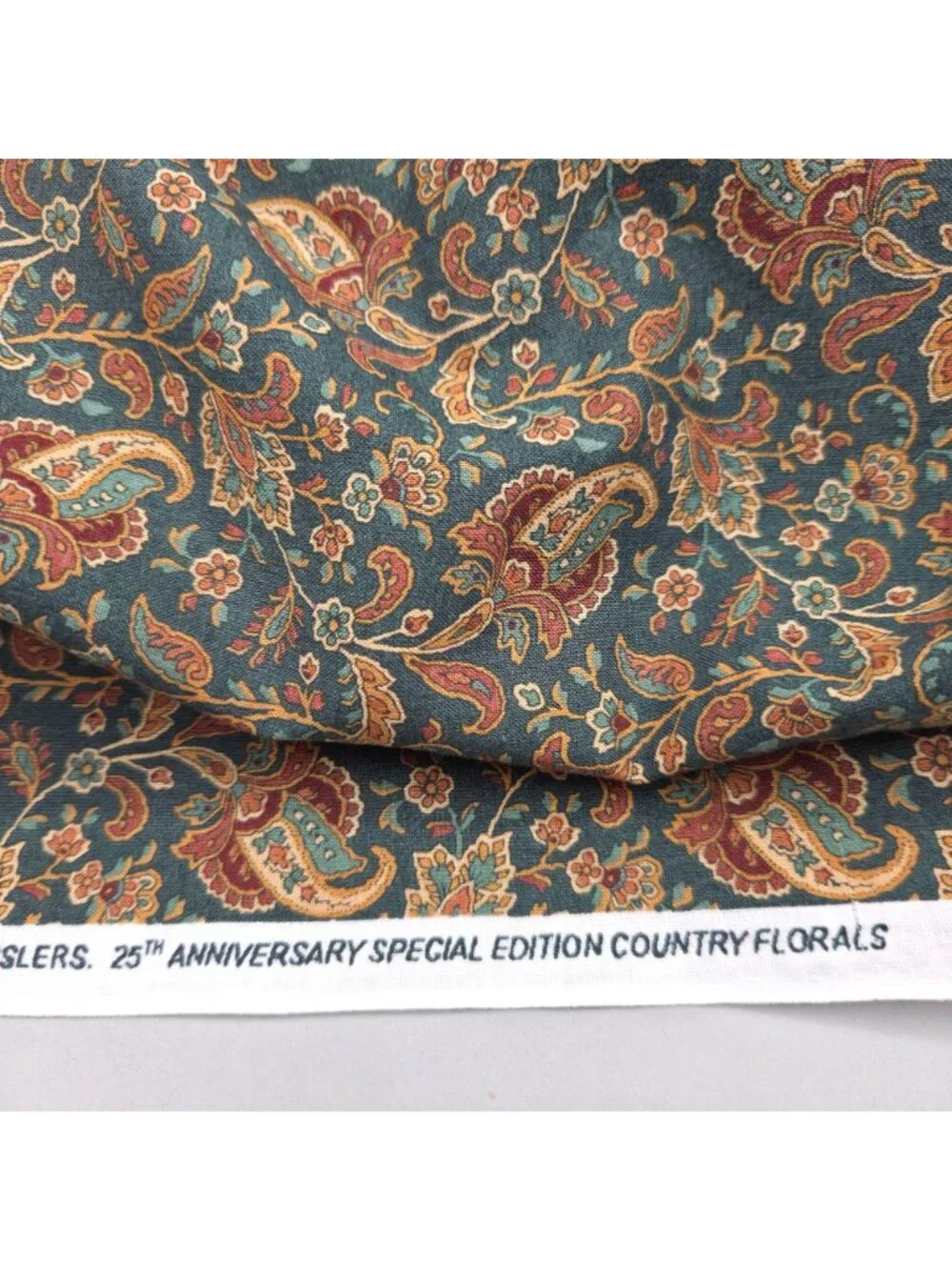 Country Florals 25th Anniversary Special Ed Concord Fabrics Paisley OOP 3 Yards